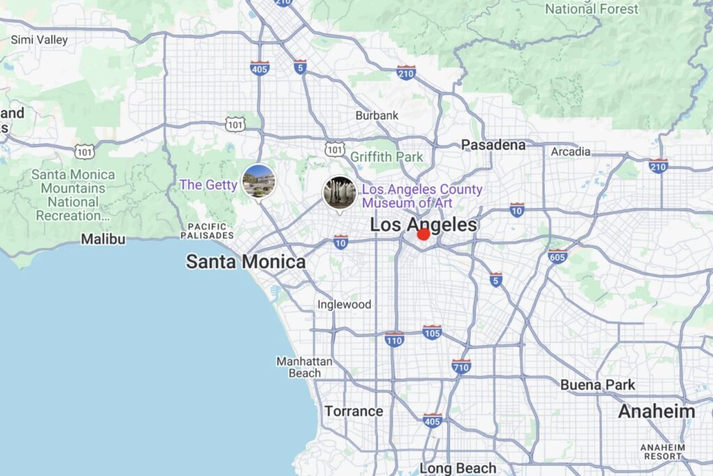 map of los angeles to help distinguish where the Los Angeles Protests 2025 are location